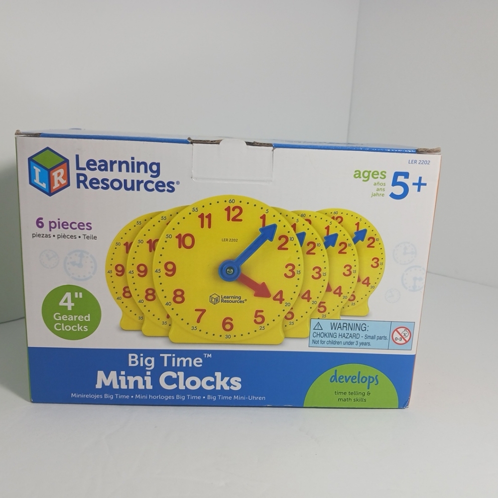 Learning Resources Big Time Clocks 4 Inches Homeschool Kindergarten